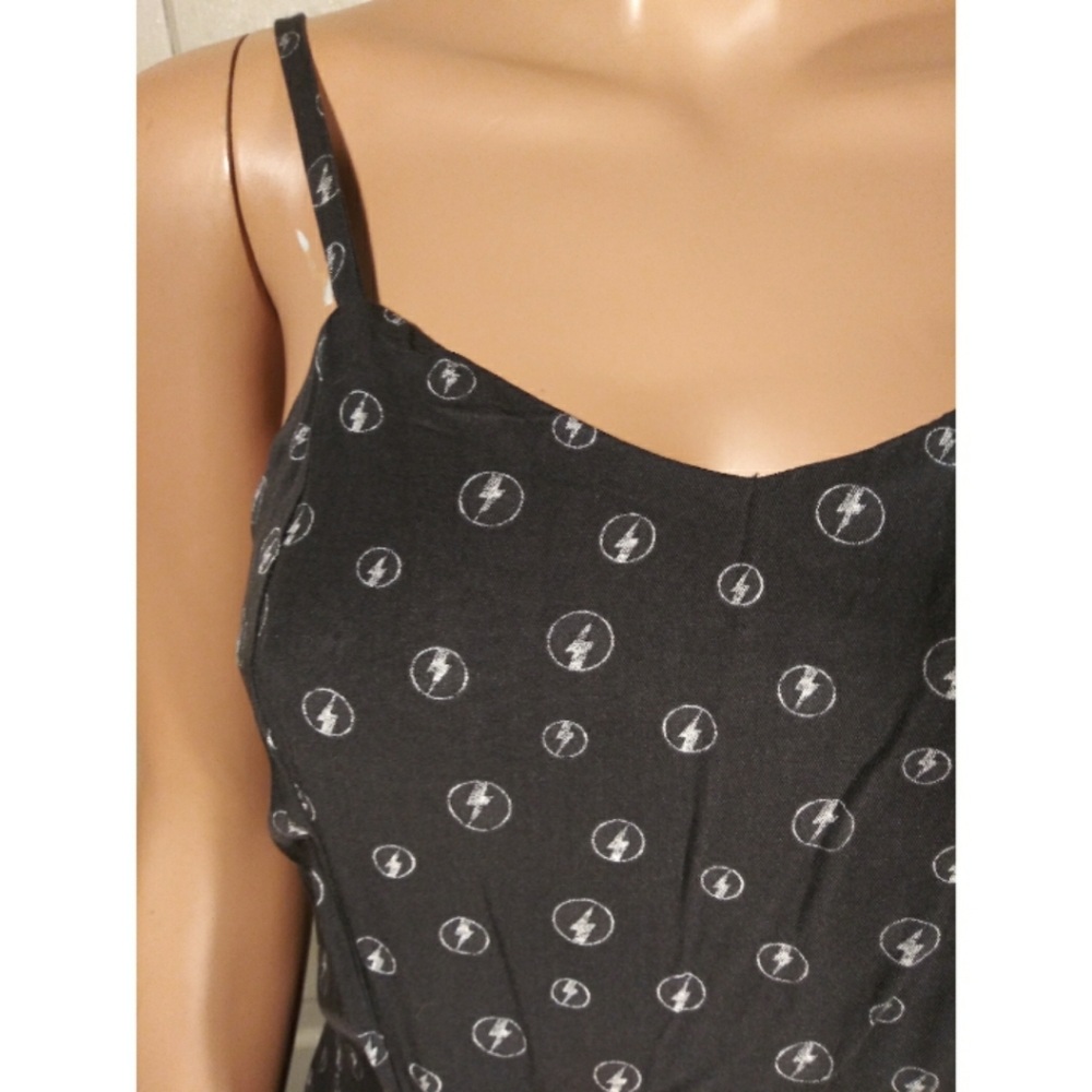 M Last 1! AC/DC lightning bolt printed sun dresses - Picture 2 of 8